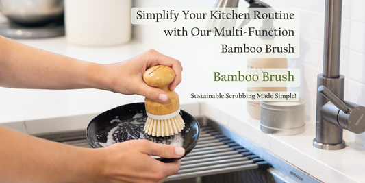 Simplify Your Kitchen Routine with Our Multi-Function Bamboo Brush