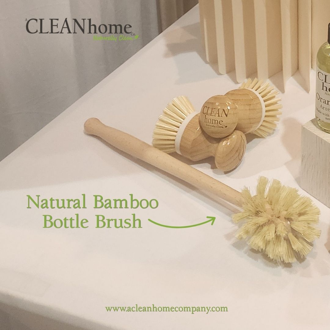 Bamboo Bottle Brush - Natural Sisal Bristles, 1 ct, 4-Pack Case